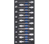 BGS 4117 | Modulo per carrelli portautensili 1/3: serie di bussole | profilo a cuneo (per RIBE) | 25 pz.