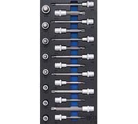 BGS 4118 carrelli da Officina 1/3: Set Inserto a Testa Quadrata, 12,5 mm (1/2 Po