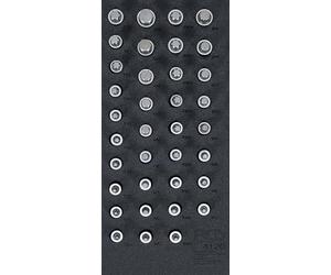 BGS 4120 | Modulo per carrelli portautensili 1/3: serie di bussole | diversi profili | 36 pz.