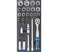 BGS Inserto per carrello da officina 1/3: set di chiavi a bussola 12,5mm (1/2"), 27pz. Quantità:1