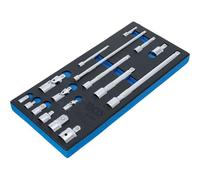 Bandeja para carro 1/3: Juego de extensiones, adaptadores y articulaciones | 17 piezas