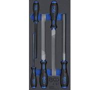 Bandeja para carro 1/3: Juego de limas para taller | 5 piezas