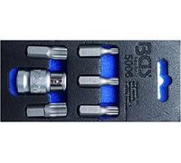 Juego de puntas de destornilladores | entrada 10 mm (3/8") | dentado múltiple interior (para XZN) | 6 piezas