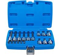 BGS 5171 - Set di inserti quadrati, 1/4" / 1/2", esagonale, 18 pezzi