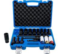 BGS 5202 | Set di chiavi a bussola e di potenza ridotta, esagonale, azionamento quadrato interno 12,5 mm (1/2") | SW 10-24 mm | 18 pezzi