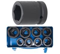 BGS 5245 | Set di bussole esagonali | 25 mm (1") | 27 - 50 mm | 8 pz.