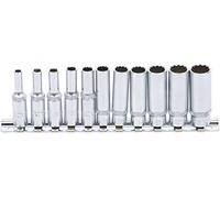 BGS 5251 | Serie di bussole poligonali, profonde | 6,3 mm (1/4") | 4 - 13 mm | 11 pz.