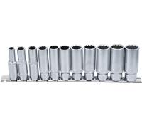 BGS Set di inserti per chiavi a bussola poligonale, azionamento quadro interno profondo 10mm (3/8"), apertura 8 - 19mm, 11pz. Quantità:1