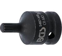 BGS 5487-M8 | Chiave a bussola | lunghezza 43 mm | 12,5 mm (1/2") | poligonale interno (per XZN) M8