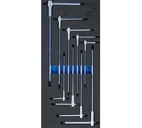 BGS 6090 | Modulo per carrelli portautensili 1/3: serie di cacciaviti con impugnatura scorrevole a T | Profilo a T (per Torx) | T10 - T50 | 9 pz.