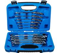 BGS 6180 | Serie di chiavi combinate a cricchetto con doppio snodo | regolabile | 8-19 mm | 12 pz