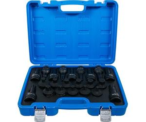 BGS 6185 | Serie di bussole | 20 mm (3/4") | esagono interno, profilo a T (per Torx) | 22 pz.