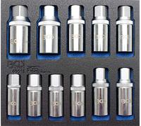 Bandeja para carro 1/6: Juego de extractores de espárragos | 5-16 mm | 11 piezas