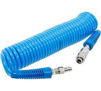 TUBO ARIA COMPRESSA SPIRALE 8x5 6 METRI PER COMPRESSORE RACCORDI GIREVOLE 10 BAR