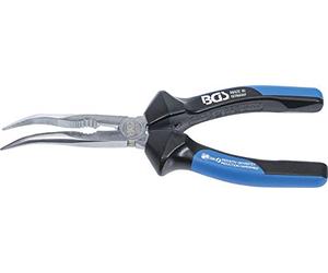 BGS 673 | Pinza becchi mezzi tondi | con tagliente | piegata | 200 mm