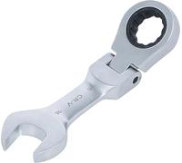 BGS 6916 | Chiave combinata a cricchetto | corta | 125 mm | inclinabile | SW 16 mm | Chiave a cricchetto dentata fine | acciaio CV