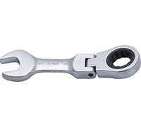 BGS 6917 | Chiave combinata a cricchetto | corta | 130 mm | inclinabile | SW 17 mm | Chiave a cricchetto dentata fine | acciaio CV