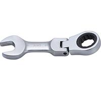 BGS 6918 | Chiave combinata a cricchetto | corta | 135 mm | inclinabile | SW 18 mm | Chiave a cricchetto dentata fine | acciaio CV