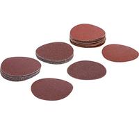 BGS 70195 | Set di fogli abrasivi per levigatrice eccentrica | Ø 75 mm | K 60 - 80 - 120 | 30 pz.