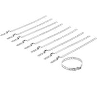 BGS 70327 | Serie di fascette per cuffie elastiche | acciaio inox | 7 mm | 20-50 mm | 10 pz.