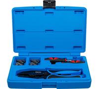 BGS 70929 | Pinze di crimpatura e set di utensili per sblocco terminali maschi | con 2 coppie di ganasce