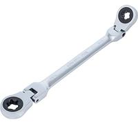 BGS 71028-14X18 | Chiave ad anello a cricchetto doppio | regolabile | con teste ad anello e profilo E | E14 x E18