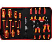 BGS 7140 7140-Set di pinze e cacciaviti VDE, 12 Pezzi con Tasca con Chiusura Lam