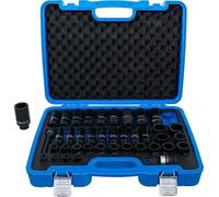 BGS 7280 | Set di inserti esagonali | azionamento quadrato interno 12,5 mm (1/2") | SW 9-30 mm | 40 pezzi
