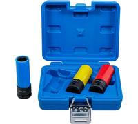 BGS 7300 | Set di bussole macch.riv.plastica | 12,5 mm (1/2") | 17 / 19 / 21 mm | 3 pz.
