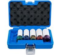 BGS 7307 | Set di bussole macch.riv.plastica | 12,5 mm (1/2") | 15 / 17 / 19 / 21 / 22 mm / MS17 | 6 pz.