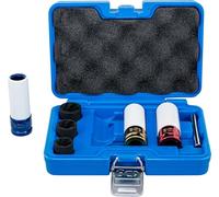 BGS 74297 - Set di chiavi a bussola con profilo a spirale, 12,5 mm, SW 17-21 mm, 7 pezzi