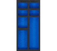 BGS 74363 | Inserto per carrello da officina 1/3, vuoto: 7 scomparti | 408 x 189 x 32 mm