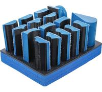 BGS 74365 | Set di blocchi abrasivi con chiusura a strappa | 16 pz.