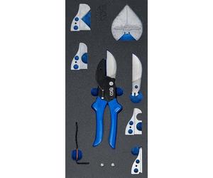 BGS 74441 | Modulo per carrelli portautensili 1/3: set di cesoie multifunzionali/e tronchesi | per tubi in plastica | 8 pz.