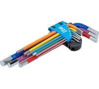 BGS 74455 | Serie di chiavi ad angolo | multicolore | esagono interno 1,5-10 mm | 9 pz.