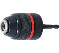BGS 74470 | Mandrino a sgancio rapido | Versione in metallo | Azionamento esagonale esterno 6,3 mm (1/4") x 20 UNF | 1,5-13 mm