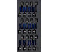 BGS 74514 | Vassoio portautensili 1/3: Set di bussole per punte a percussione | 12,5 mm (1/2") | 24 pz.