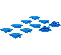 BGS 74548 | Set di elementi d'angolo per piastrelle in plastica | sistema a clic | 57 x 57 x 18 mm | 10 pz.
