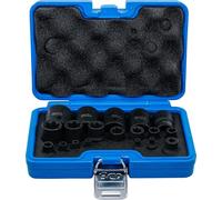 BGS 74554 | Set di bussole | Profilo a E Plus | 6,3 mm (1/4"), 10 mm (3/8"), 12,5 mm (1/2") | EP4 - E32 | 19 pz.