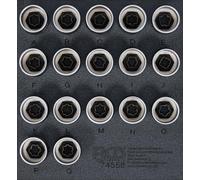 BGS 74556 | Modulo per carrelli portautensili 1/6: set di utensili per bulloni di sicurezza per Land Rover | 17 pz.