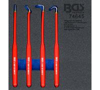 BGS 74645 | Inserto per carrello da officina 1/6: set di ganci | isolato | 180 mm | 4 pezzi