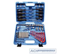 Juego de herramientas | 6,3 mm (1/4") + 12,5 mm (1/2") | E-Torx/perfil en T (para Torx) | 84 piezas