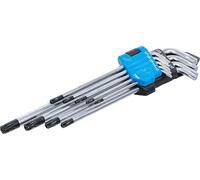BGS Set di chiavi ad angolo, extra lunghe, con profilo a T (per Torx) con foro T10 - T50, 9pz. Quantità:1