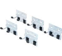 BGS 80197 | Serie di ganci doppi | 40 mm | per sistema a parete | 5 pz.