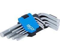 BGS Set di chiavi ad angolo, corte, esagono corto 1,5 - 10mm, 9pz. Quantità:1