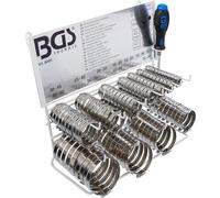 BGS 8095 | Assortimento fascette stringitubo | acciaio inox | su espositore | 111 pz.