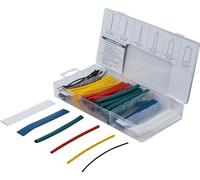 BGS 8123 | Assortimento di tubi termoretraibili | 100 pezzi | Colorato | Rapporto 2:1 | 6 misure | Con scatola di assortimento