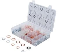 BGS 85225 | Assortimento anelli di tenuta | rame, alluminio, nylon | 250 pz.