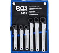 Juego de llaves con carraca para tubos | 6 piezas