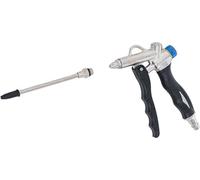 BGS 8706 | Pistola pneumatica per soffiaggio con regolatore di flusso | Attacco per aria compressa da 6,3 mm (1/4"), consumo d'aria 320 l/min, ugello da 110 mm, lega di alluminio